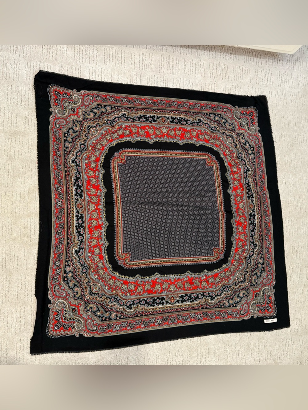 Vintage Laura Pitti Square Scarf
